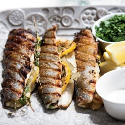 Lemon-Stuffed Grilled Branzino