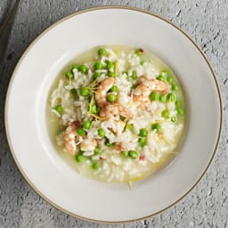 Lemony prawn and pea pressure cooker risotto