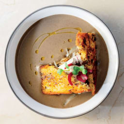 Lentil Velouté with Cabbage and Toasted Brioche