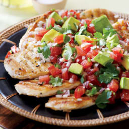 Lime-Grilled Chicken Breasts with Avocado Salsa