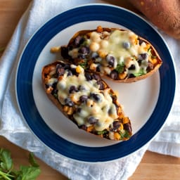 Healty Mexican Sweet Potato Skins