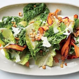 Little Gem Salad with Lemon Cream and Hazelnuts