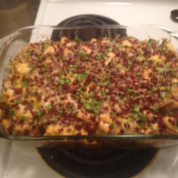 Loaded Potato and Buffalo Chicken Casserole 