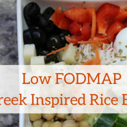 Low FODMAP Greek Inspired Rice Bowl