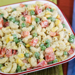 Macaroni Salad with Vegetable Confetti