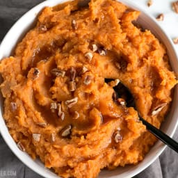 Maple Brown Butter Mashed Sweet Potatoes