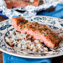 Maple Garlic Baked Salmon