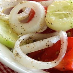 Marinated Cucumber, Onion, and Tomato Salad