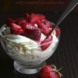 Mascarpone Mousse with Roasted Strawberries