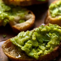 Mashed Fava Bean Toasts