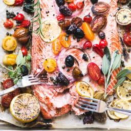 Mediterranean Sheet Pan Salmon