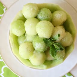 Melon Salad with Honey Mint Dressing