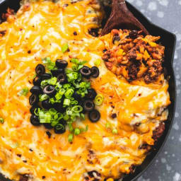 Mexican Beef and Rice Skillet