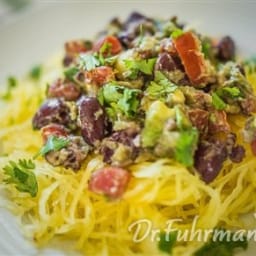 Mexican-Style Spaghetti Squash with Guacamole