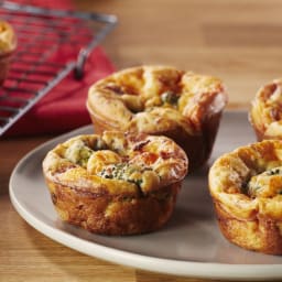 Mini Cheddar, Broccoli and Bacon Quiches