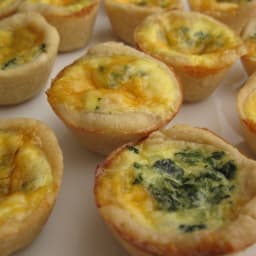 Mini spinach quiche