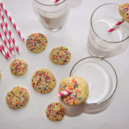 Mini Sugar Cookies and Milk | Homemade