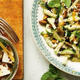 Minty-Fresh Zucchini Salad with Marinated Feta