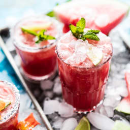 Minty Watermelon Cucumber Margarita