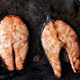 Miso-Glazed Salmon Steaks