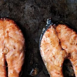 Miso-Glazed Salmon Steaks