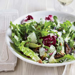 Mixed-Greens-and-Herb Salad with Figs and Walnuts