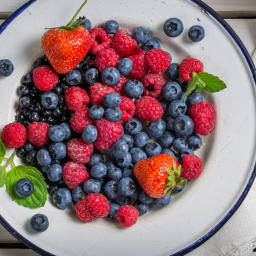 Mixed Berry Salad with Mint