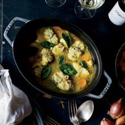 Monkfish Stew with Saffron Broth