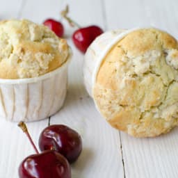 Muffins crumble aux cerises sans gluten