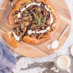 Mushroom and Leek Brioche Tart Recipe