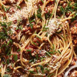 Mushroom Chicken Parmesan Pasta