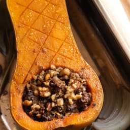 Mushroom & Sage Stuffed Butternut Squash!