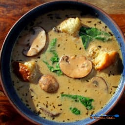 Mushroom Spinach Soup