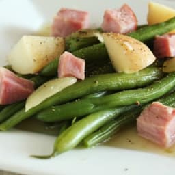 New Potatoes, Green Beans and Ham