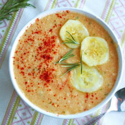 No-Cook Vegan Cucumber & Mango Soup