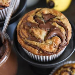 Nutella Banana Swirl Muffins