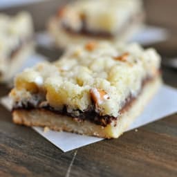 Nutella Butterscotch Crumble Bars