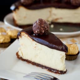 Nutella Ganache Covered Cheesecake