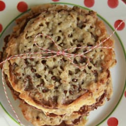 Nutella Oatmeal Lace Cookies