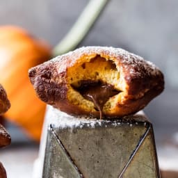 Nutella Stuffed Pumpkin Beignets