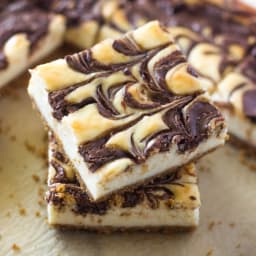 Nutella Swirl Cheesecake Bars