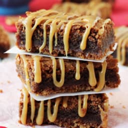 Nutella Caramel Pretzel Brownies