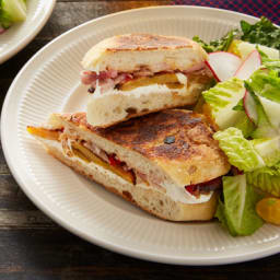 Oaxaca Cheese & Plantain Tortas with Tangelo & Radish Salad