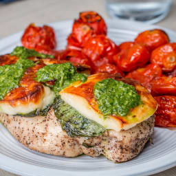 One-Pan Basil Halloumi Chicken Recipe by Tasty