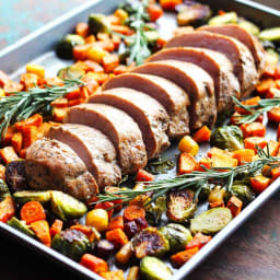 One Pan Pork Tenderloin with Fall Vegetables