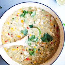 One Pot Skinny White Chicken Chili