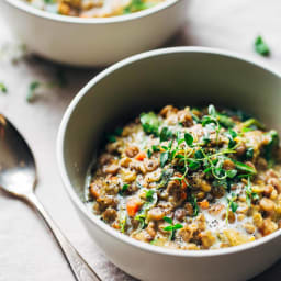 One-Pot Creamy Spinach Lentils