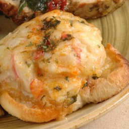 Open Faced Crab and Swiss Sandwiches