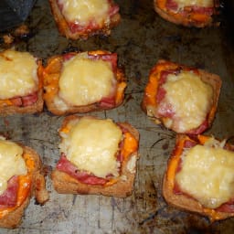 Pastrami Open Faced Minature sandwich appetizers