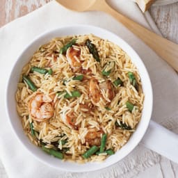 Orzo Risotto with Buttery Shrimp